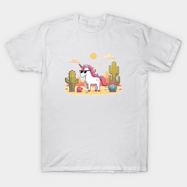 Unicorn Desert T-Shirt by katzura